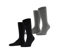 ESPRIT Men's Fine Dot 2-Pack Socks Breathable Organic Cotton Reinforced Extra-Soft On Skin Flat Seam In Toe Area Patterned Multipack 2 Pairs
