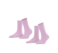 ESPRIT Playful Dot 2-Pack W SO cotone fantasia confezione di 2 paia, Calzini Donna, Rosa (Lupine 8299), 39-42