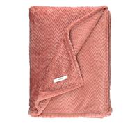 Esprit Premium Kuscheldecke 150 x 200 cm - Oeko-TEX Wohndecke morbida - Grande Tagesdecke in microfibra - Morbida coperta da divano in pile - Coperta XXL Rosa
