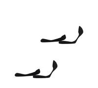 ESPRIT Solid Low Double Pack W In cotone invisibili tinta unita confezione di 2 paia, Calzini fantasmini Donna, Nero Black 3000, 35-38
