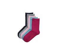 ESPRIT Solid Mix Multipack K So cotone tinta unita confezione di 5 paia, Calzini Unisex - Bambini, Multicolore Black Blue Grey Red Pink 0010, 35-38
