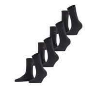 ESPRIT Solid W So cotone tinta unita confezione multipla, Calzini Donna, Grigio Anthracite Melange 3080, 36-41