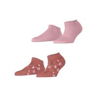 ESPRIT Spring Flowers Multipack W Sn cotone bassi fantasia confezione di 2 paia, Calzini corti Donna, Rosa Rose Mix 0070, 35-38