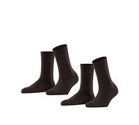 ESPRIT Uni Multipack W So cotone tinta unita confezione di 2 paia, Calzini Donna, Marrone Dark Brown 5230, 39-42