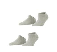 ESPRIT Uni Multipack W Sn cotone bassi tinta unita confezione di 2 paia, Calzini corti Donna, Grigio Grey/Red 3821, 39-42