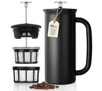 ESPRO 1018C2-17BK P7 - Pressa per caffè isolata a doppia parete, in acciaio inox, nero opaco