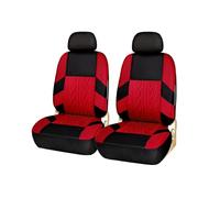 ESPYN Auto Coprisedili Coprisedili Per Auto In Poliestere Universale Per La Maggior Parte Delle Camion SUV Furgoni Coppia Anteriore(Red 2 pieces)