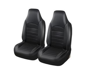 ESPYN Auto Coprisedili Interno Automatico Copertura Sedile Dell'auto Anteriore In Pelle PU Alta Secchio Per 308 CC Per Ranger Per XLT 2001(Gray-2Piece)