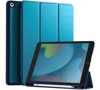 EspZanthic Cover Custodia per iPad 9/8/7 10,2 Pollici (9a/8a/7a Generazione, 2021/2020/2019) con Pencil Holder, Pellicola Proteggi Schermo, Auto Svegliati/Sonno