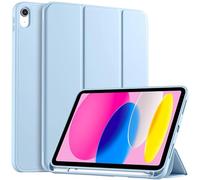 EspZanthic Custodia Cover Compatibile con iPad 11a Generazione (A16) 11 Pollici (2025) / iPad 10a Generazione 10.9 Pollici (2022) Ultra Sottile Retro Cover con Portapenne, Azzurro