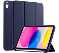 EspZanthic Custodia Cover Compatibile con iPad 11a Generazione (A16) 11 Pollici (2025) / iPad 10a Generazione 10.9 Pollici (2022) Ultra Sottile Retro Cover con Portapenne, Blu Marina