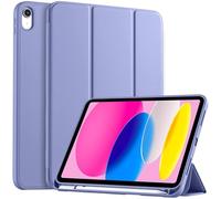 EspZanthic Custodia Cover Compatibile con iPad 11a Generazione (A16) 11 Pollici (2025) / iPad 10a Generazione 10.9 Pollici (2022) Ultra Sottile Retro Cover con Portapenne, Lavanda