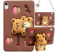 EspZanthic Custodia per Bambini per iPad (A16) 11a Generazione 11 Pollici 2025/iPad 10a Generazione 2022, Custodia Protettiva in Silicone Antiurto con Supporto Carino e Tracolla