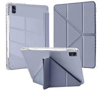 EspZanthic Custodia per Xiaomi Redmi Pad SE 11 Inch 2023 con Portapenne, 6-in-1 Angoli di Visione Multipli Supporto a Forma di Y, Cover Trasparente Posteriore