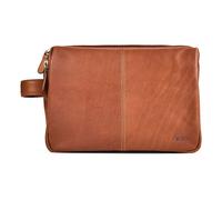 Esquire Dallas Borsa da toilette Vera Pelle 25 cm marrone