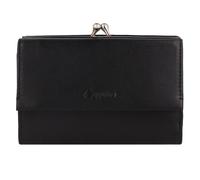 Esquire Nuovo portafoglio di seta in pelle 13 cm nero