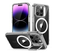 ESR Classic Hybrid Cover per iPhone 14 Pro con Supporto Flex, Trasparente | Anti-ingiallimento a lunga durata, Supporto fotocamera, Compatibile con MagSafe, Protezione militare 3X, Custodia Magnetica