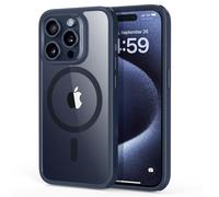 ESR Classic Hybrid Cover per iPhone 15 Pro Max, Blu Trasparente | Anti-ingiallimento a lunga durata, Ultrasottile, Compatibile con MagSafe, Protezione militare 3X, Custodia Magnetica
