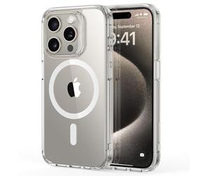 ESR Classic Hybrid Cover per iPhone 15 Pro, Trasparente | Anti-ingiallimento a lunga durata, Ultrasottile, Compatibile con MagSafe, Protezione militare 3X, Custodia Magnetica