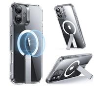 ESR Cover con Flickstand per iPhone 16 Plus, Trasparente | compatibile con MagSafe, Protezione militare anti-caduta, Resistente ai graffi