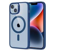 ESR Cover Magnetica per iPhone 14/ iPhone 13, Compatibile con MagSafe, Custodia con HaloLock, Protezione Antiurto di Livello Militare, Retro Resistente ai Graffi, Blu Trasparente