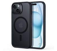ESR Cover Magnetica per iPhone 15, Compatibile con MagSafe, Custodia con HaloLock, Protezione di Livello Militare, Resistente all'ingiallimento, Retro Resistente ai Graffi,Nero Opaco