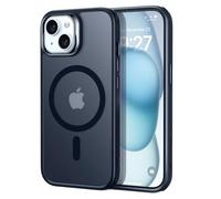 ESR Cover Magnetica per iPhone 15 Plus, Compatibile con MagSafe, Custodia con HaloLock, Protezione di Livello Militare, Resistente all'ingiallimento, Retro Resistente ai Graffi,Nero Opaco