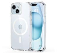 ESR Cover Magnetica per iPhone 15 Plus, Compatibile con MagSafe, Custodie con HaloLock, Protezione di livello militare, Resistente all'ingiallimento, Retro resistente ai graffi,Trasparente