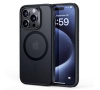 ESR Cover Magnetica per iPhone 15 Pro Max, Compatibile con MagSafe, Custodia con HaloLock, Protezione di Livello Militare, Resistente all'ingiallimento, Retro Resistente ai Graffi,Nero Opaco