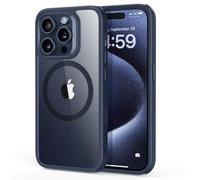 ESR Cover Magnetica per iPhone 15 Pro Max, Compatibile con MagSafe, Custodia con HaloLock, Protezione di livello militare, Resistente all'ingiallimento, Retro resistente ai graffi,Blu