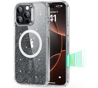 ESR Cover Magnetica per iPhone 16 Pro Max, Compatibile con MagSafe, Protezione antiurto di livello militare, Custodia magnetica, Serie Classic (HaloLock), Glitterato