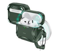 ESR Cover per AirPods 4 (2024), Compatibile con AirPods di 4a Generazione (HaloLock), Compatibile con MagSafe, Forte Protezione Anticaduta, Coperchio Magnetico, Serie Cyber, Verde