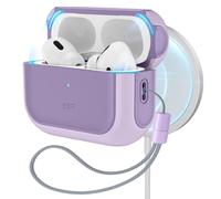 ESR Cover per AirPods Pro 2/1 Gen (2023/2022/2019), compatibile con AirPods Pro 2 (USB-C/Lightning Cable), Custodia abilitata a MagSafe, Protezione dalle cadute, Chiusura magnetica, Serie Orbit, Viola
