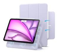 ESR Cover per iPad Air 13" M3/M2 (2025/2024),iPad Pro 12.9 6/5/4a Gen,Custodia Magnetica con Supporto Trifold,Aggancio Magnetico,Supporto Pencil Pro/Pencil USB-C,Auto Attivazione/Standby,Viola Chiara