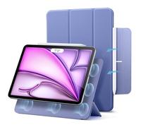 ESR Cover per iPad Air 13" M3/M2 (2025/2024),iPad Pro 12.9 (6a/5a/4a Gen),Custodia Magnetica con Supporto Trifold,Aggancio Magnetico,Supporto Pencil Pro/Pencil USB-C,Auto Attivazione/Standby,Viola