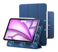 ESR Cover per iPad Air 13" M3/M2 (2025/2024),iPad Pro 12.9 (6a/5a/4a Gen),Custodia Magnetica con Supporto Trifold,Aggancio Magnetico,Supporto Pencil Pro/Pencil USB-C,Auto Attivazione/Standby,Blu