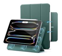 ESR Cover per iPad Pro 11" M4 (2024, 5a Generazione), Custodia Magnetica con Supporto Trifold, Aggancio Magnetico, Supporto per Pencil Pro/USB-C, Auto Attivazione/Standby, Protezione Durevole, Verde