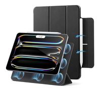 ESR Cover per iPad Pro 11" M4 2024 (5a Generazione), Custodia Magnetica con Supporto Trifold, Aggancio Magnetico, Supporto per Pencil Pro/USB-C, Auto Attivazione/Standby, Protezione Durevole, Nero