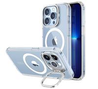 ESR Cover per iPhone 13 PRO, Custodia Magnetica Cavalleto Compatibile con MagSafe, Protezione Antiurto di Livello Militare, Supporto ad Anello per Fotocamera Integrato, Trasparente