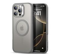 ESR Cover per iPhone 16 Pro Max(4 in 1 Set)，Custodia traslucida opaca con protezione dello schermo per iPhone 16, Compatibile con MagSafe, Protezione di livello militare, Serie Classic, Grigio Opaco