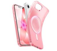ESR Cover per iphone 16e, Compatibile con MagSafe, Protezione per fotocamera, Custodia magnetica sottile e antiurto, Resistente all'ingiallimento e ai graffi, Serie Zero, Rosso Trasparente