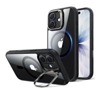 ESR Cover per iPhone 17, Controllo della fotocamera, Compatibile con MagSafe, Supporto integrato, Protezione di livello militare, Retro resistente ai graffi, Serie Classic, Nero Trasparente