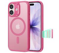 ESR Cover per iPhone 17, Custodia per controllo della fotocamera, Compatibile con MagSafe, Protezione antiurto di livello militare, Angoli Air Guard ammortizzanti, Serie Hybrid, Rosa Trasparente