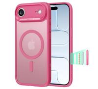 ESR Cover per iPhone Air, Custodia per iPhone 17 Air controllo della fotocamera, Compatibile con MagSafe, Protezione antiurto di livello militare, Angoli Air Guard ammortizzanti, Rosa Trasparente