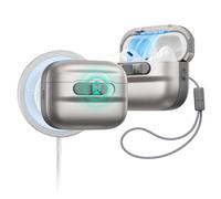 ESR Custodia per AirPods Pro 3 (2025), Adatta alla custodia di ricarica AirPods Pro 3 (cavo USB-C), Abilitata a MagSafe, Chiusura magnetica, Protezione totale contro le cadute, Con cordino, Metallico