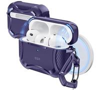 ESR Custodia per AirPods Pro 3 (2025), Compatibile con Airpods Pro 3 (cavo USB-C), Coperchio magnetico, Compatibile con MagSafe, Resistente protezione antiurto, Serie Cyber, Viola