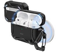 ESR Custodia per AirPods Pro 3 (2025), Compatibile con Airpods Pro 3 (cavo USB-C), Coperchio magnetico, Compatibile con MagSafe, Resistente protezione antiurto, Serie Cyber, Nero