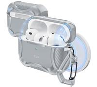 ESR Custodia per AirPods Pro 3 (2025), Compatibile con Airpods Pro 3 (cavo USB-C), Coperchio magnetico, Compatibile con MagSafe, Resistente protezione antiurto, Serie Cyber, Grigio