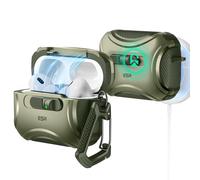 ESR Custodia per AirPods Pro 3 (2025), Compatibile con Airpods Pro di 3a Generazione (cavo USB-C), MagSafe facile, Chiusura antiurto, Facile da aprire, Serie Cyber, Verde Militare