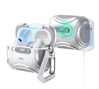 ESR Cyber Tough per AirPods Pro 2, Compatibile con AirPods Pro 2°/1° Gen (2023/2022/2019), Custodia Abilitata a MagSafe, Chiusura Magnetica, Protezione Anticaduta con Cordino, Grigio